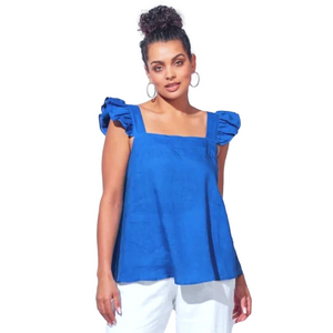 Isle of Mine blue "Nusa Frill" top